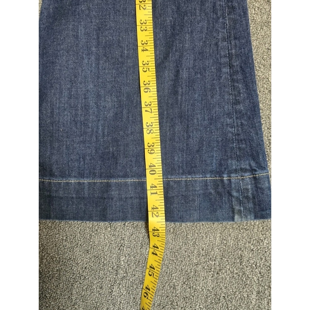 Dark Blue Women's Flared Jeans - Picture 8 of 15